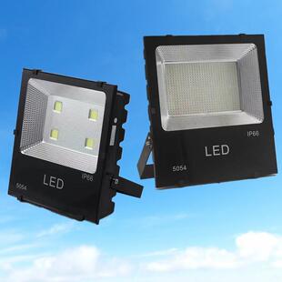 200W仿超频三5054黑金刚集成贴片卡扣LED投光灯外壳套件铝制灯具