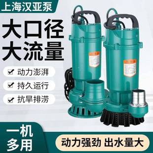 上海潜水泵清水泵220V农用灌溉家用人民3寸4寸大流量高扬程抽水泵