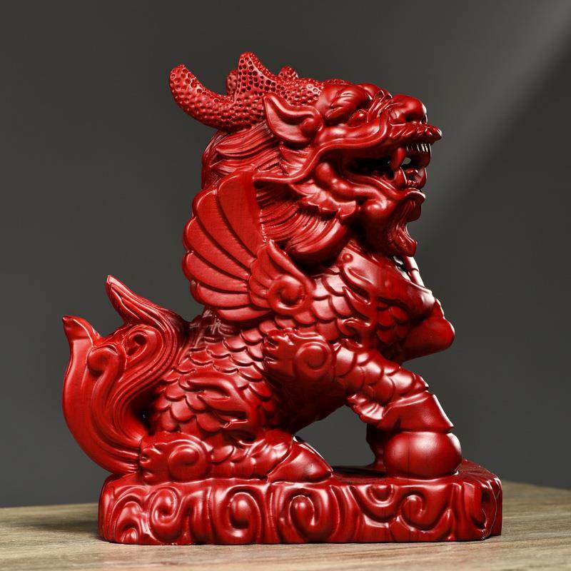 5ZW红花梨木雕麒麟一对摆件新中式动物家居客厅办公桌面装饰,农用物资,其他肥料,淘宝优惠券,粉丝福利购,淘宝优惠卷
