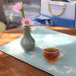 中式桌旗茶垫茶席复古经典文创桌巾茶室书房卧室玄关电视柜杯垫