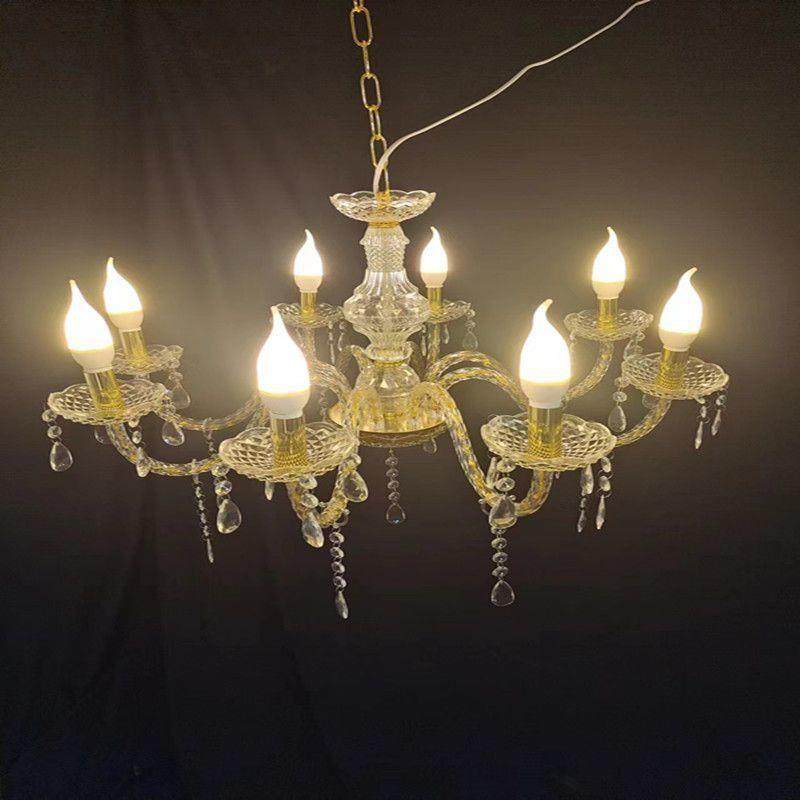 婚庆金色亚克力水晶吊灯吊顶仪式亭婚礼堂道具结婚用品包邮包邮