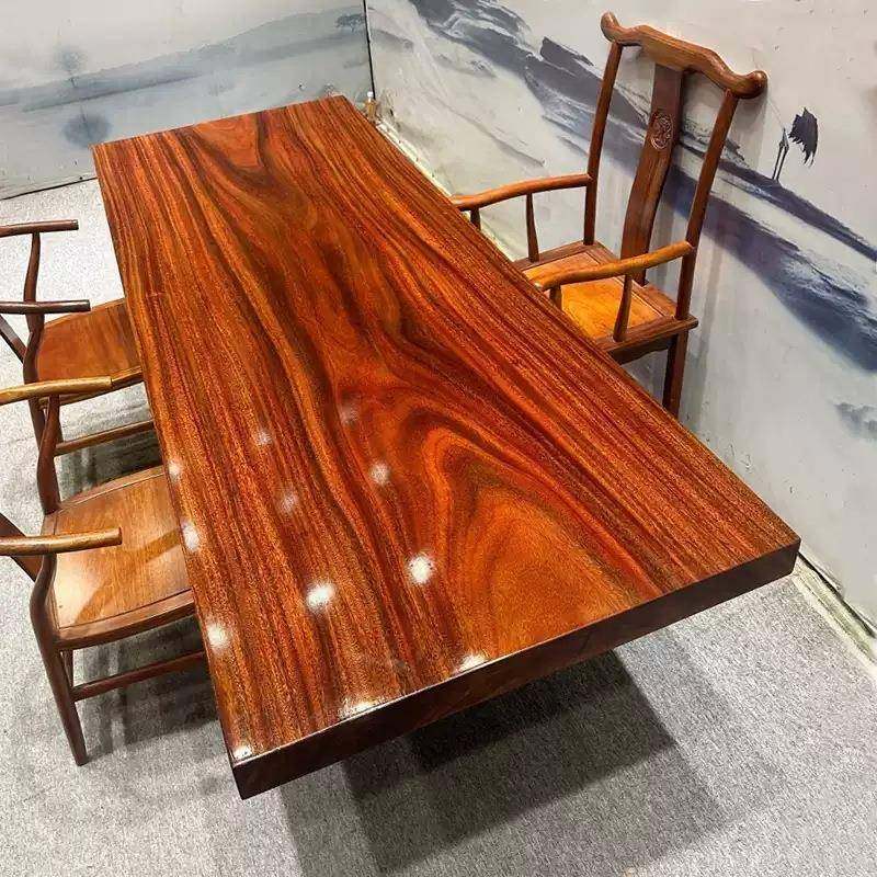 实木大板茶桌椅组合奥坎茶几办公室客厅家用泡茶台绿心檀胡桃整板,电子元器件市场,其它元器件,淘宝优惠券,粉丝福利购,淘宝优惠卷