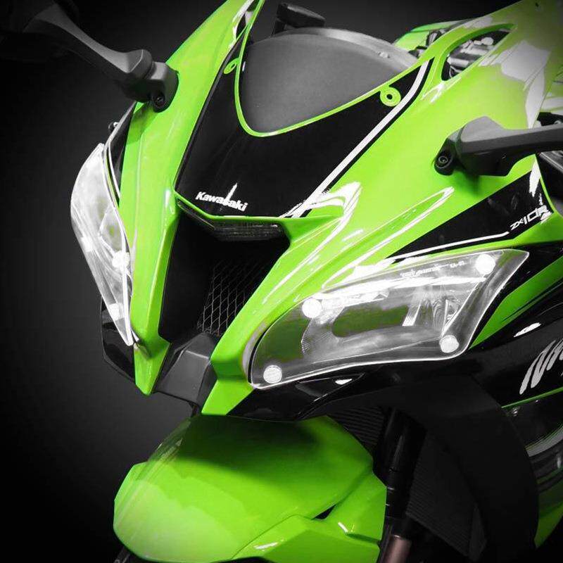 适用ZX10RZX-10R16-17改装大灯保护片车灯保护罩前灯护目片