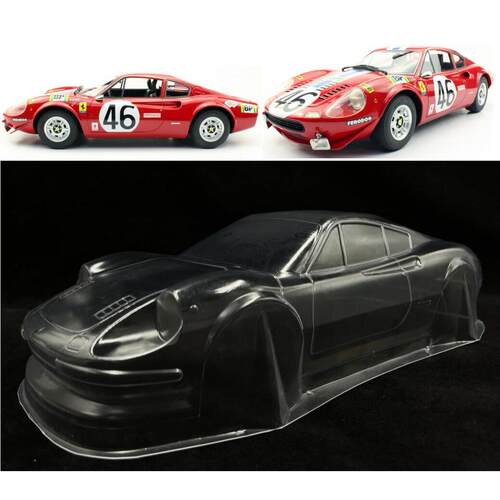1/10平跑车壳MiniM车壳FerrariDinoGT246PC车壳225mmM225