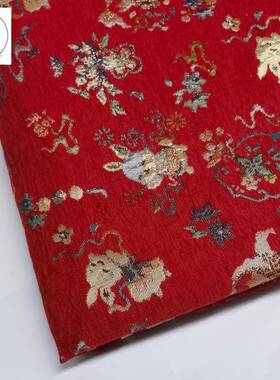 红色拜年服兔子箱包服装di惠y装提花抱枕雪尔现尼货优沙8980发童