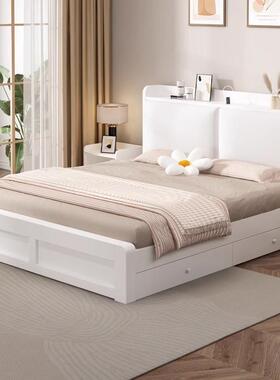 新品现代出租用1.2米单人架简约实木床双经济型A91471床.房8米主