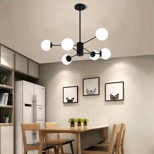 北欧魔豆吊灯客厅卧室餐厅简约现代灯具送led灯泡吸顶灯组合套餐