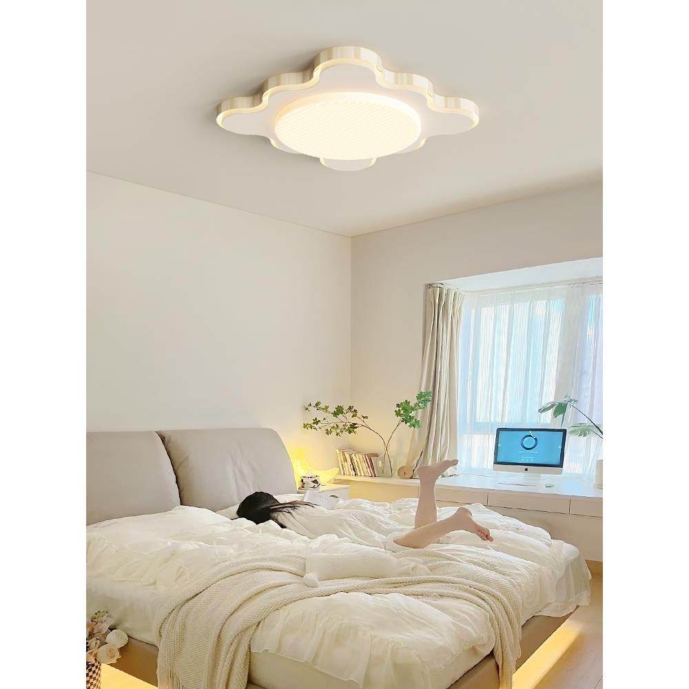 卧室灯全光谱护眼简约现代led房间吸顶灯智能创意极简奶油风灯具