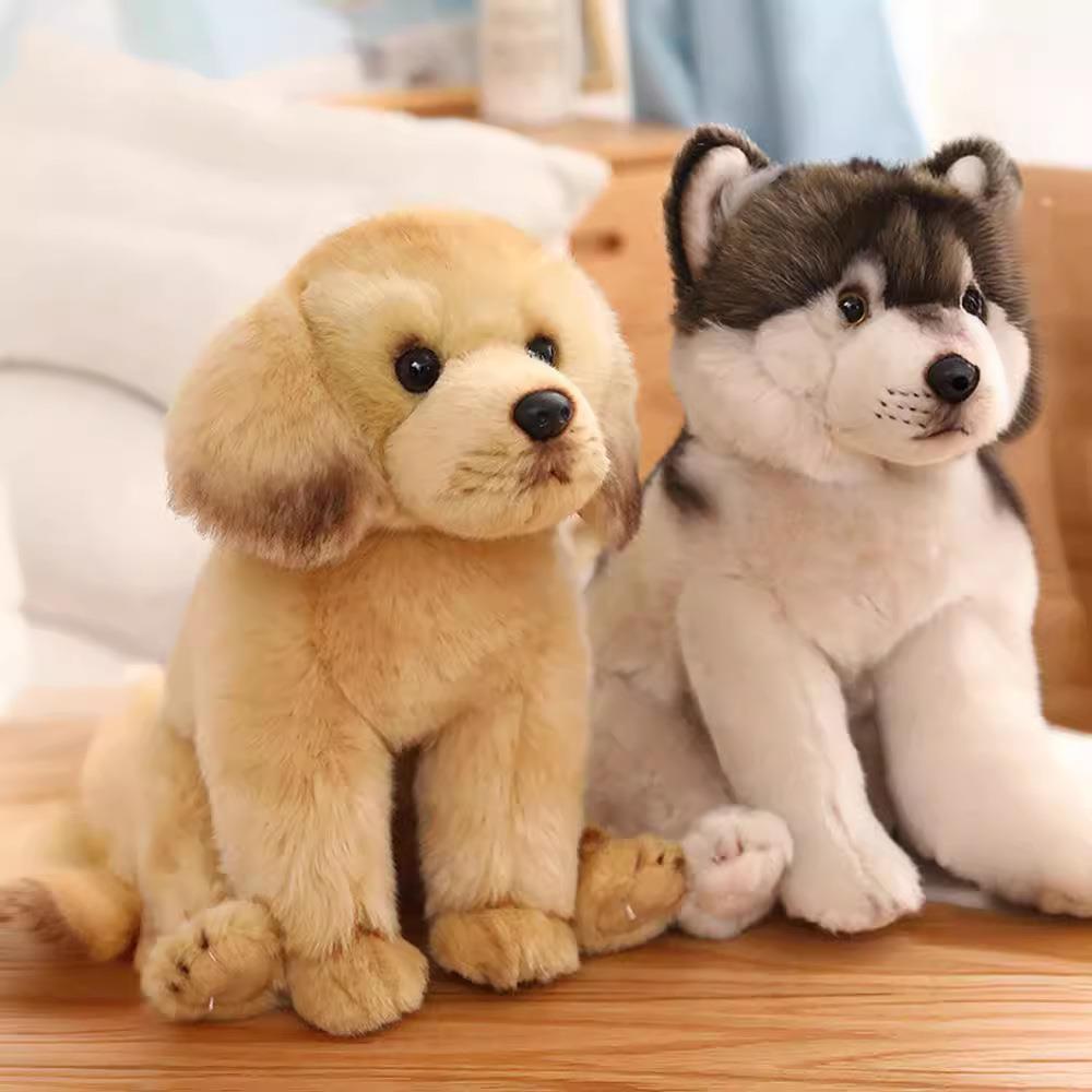 仿真布偶猫马尔济斯公仔柯基犬博美狗毛绒玩具儿童比熊玩偶娃