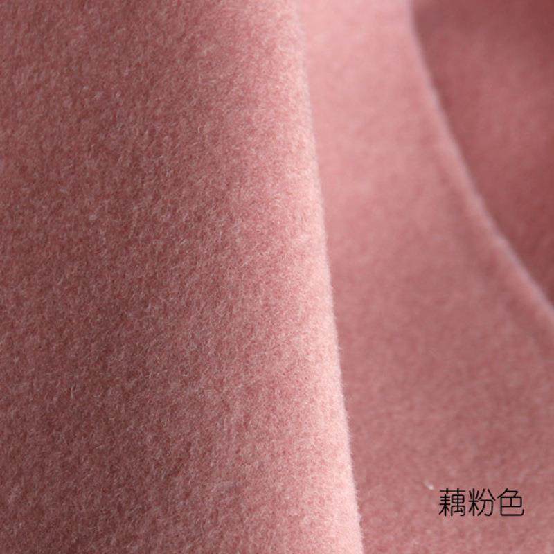 100羊毛双面呢布料880g羊毛毛呢面料秋冬素色羊毛大衣面料
