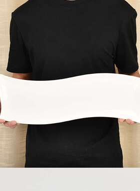 17寸白色超大号陶瓷酒店纯色寿司长方摆盘餐厅私房菜三文鱼拼盘