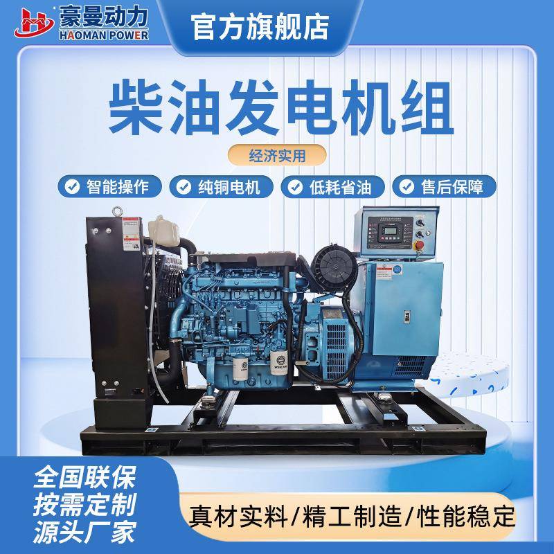 40KW柴油发电机组工地养殖场用50kw静音箱全自动50千瓦柴油发电机