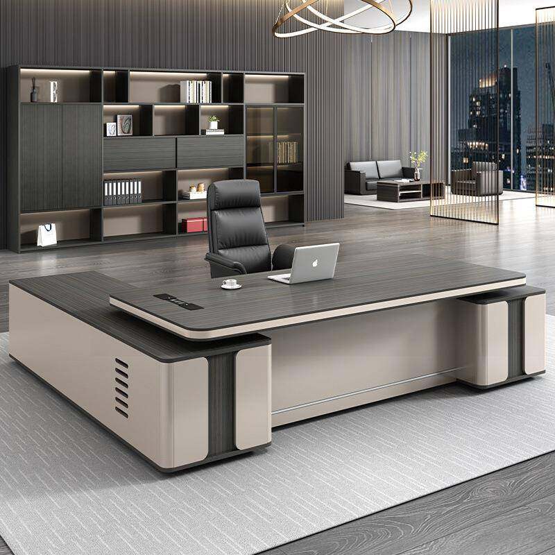 办公桌老板简约现代桌椅组合轻奢董事长办公室总裁大班台经理室桌