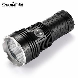 新款 4颗P70二代P740潜水手电筒大功率照明带手柄支架电量显示手电