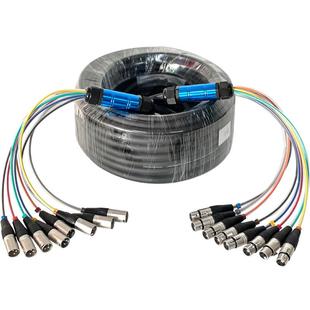 彩虹8路多芯缆线舞台灯光演出接口箱调音卡侬音频卡农XLR信号线