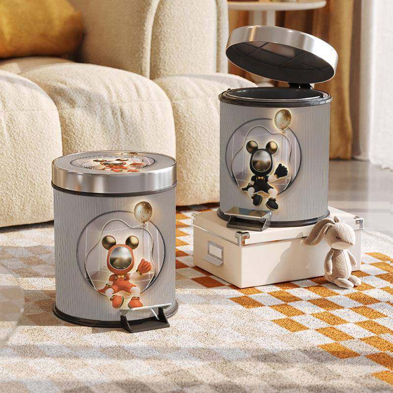 客厅家用垃圾桶带盖脚踩厨房卧室高颜值脚踏卫生间网红桶网红款