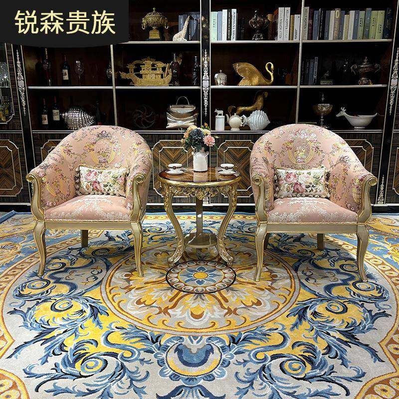 锐森贵族法式休闲椅欧式布艺沙发椅客厅实木雕花香槟色休闲椅,纺织面料/辅料/配套,纺织机械配件,淘宝优惠券,粉丝福利购,淘宝优惠卷