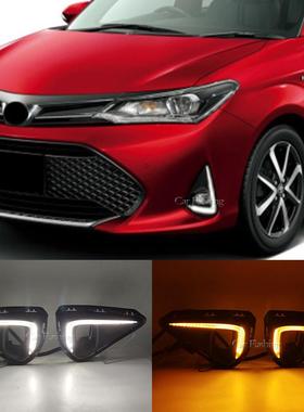 适用于丰田18-21款进口卡罗拉AXIO日行灯前雾灯杠灯LED转向灯