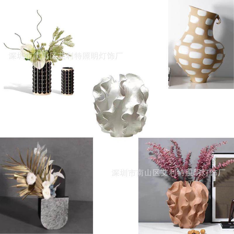 北欧轻奢树脂花瓶现代简约插花花器客厅玄关花瓶摆件家居花瓶,农用物资,其他肥料,淘宝优惠券,粉丝福利购,淘宝优惠卷