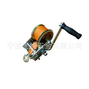 供应2500LBS织带手摇绞车船用手动绞盘游艇拖车绞盘