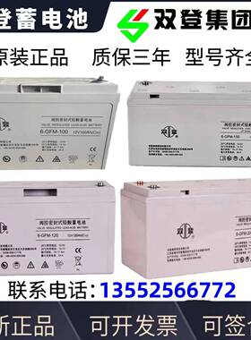 双登蓄电池6-GFM-10012V38AH12V65AH12V100AH12V150AH12V200AH