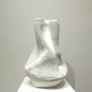 现代简约树脂几何样不规则花瓶板间客厅创意设计感摆件干花插花器