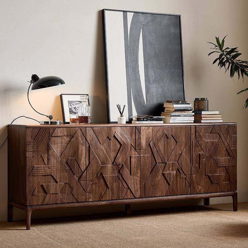 北美黑胡桃木一体靠墙客厅储物柜实木餐边柜置物柜餐厅墙边柜子,节庆用品/礼品,新娘配件,淘宝优惠券,粉丝福利购,淘宝优惠卷