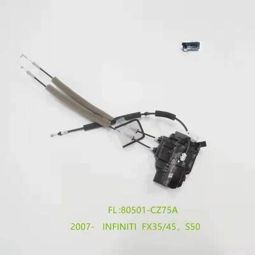 适用于07款英菲FX35车门锁机总成，80501-CZ75A，82500-CZ70A