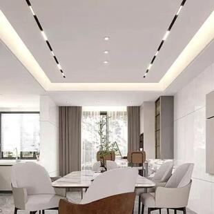 磁吸轨道灯嵌入式线条灯2023款无主灯客厅灯卧室全套led线型灯厂