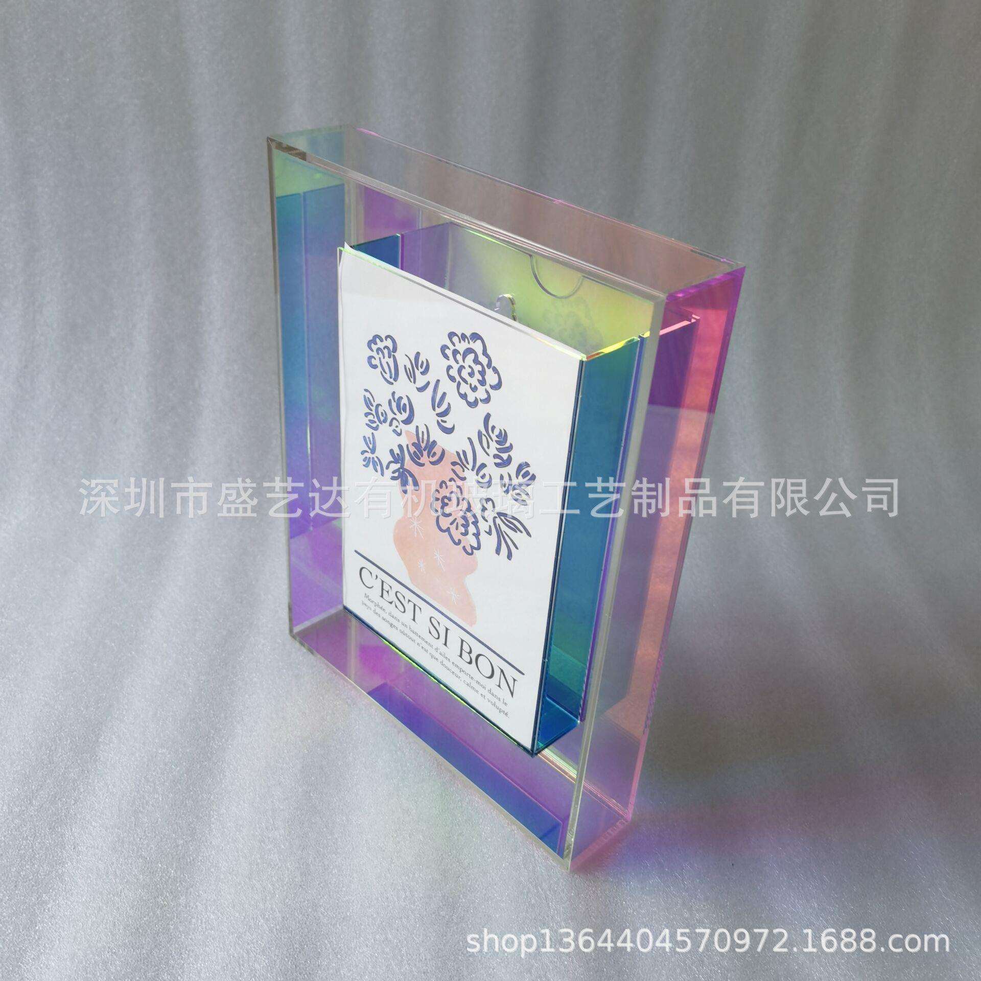 创意炫彩亚克力抽象画相框摆台艺术感摆件欧美简约家居装饰几何相