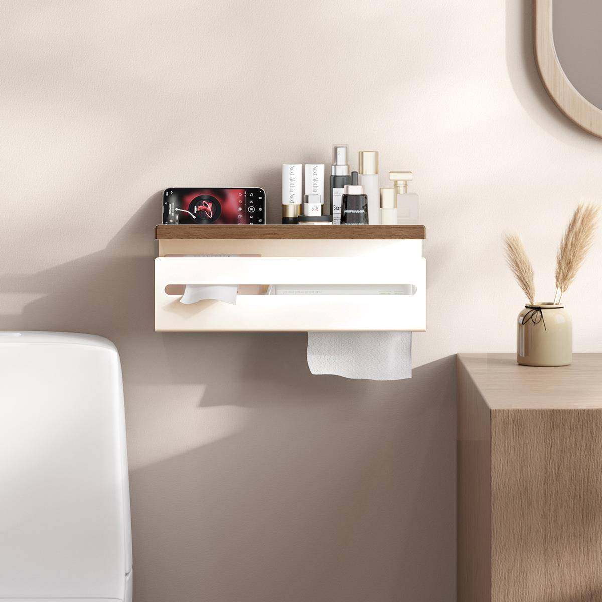 胡桃木纸巾架免打孔卫生间抽纸盒厕所浴室家用抽卷纸置物架壁挂式,农用物资,其他肥料,淘宝优惠券,粉丝福利购,淘宝优惠卷