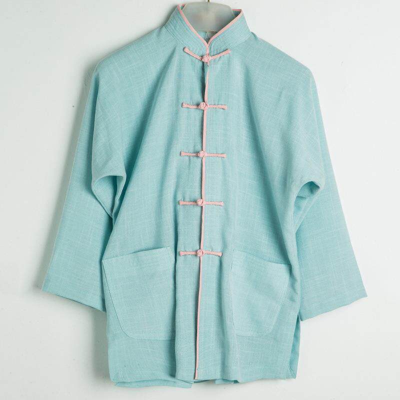 儿童武术服训练服棉麻亚麻舞蹈服女练功服古典中国舞少儿太极服装
