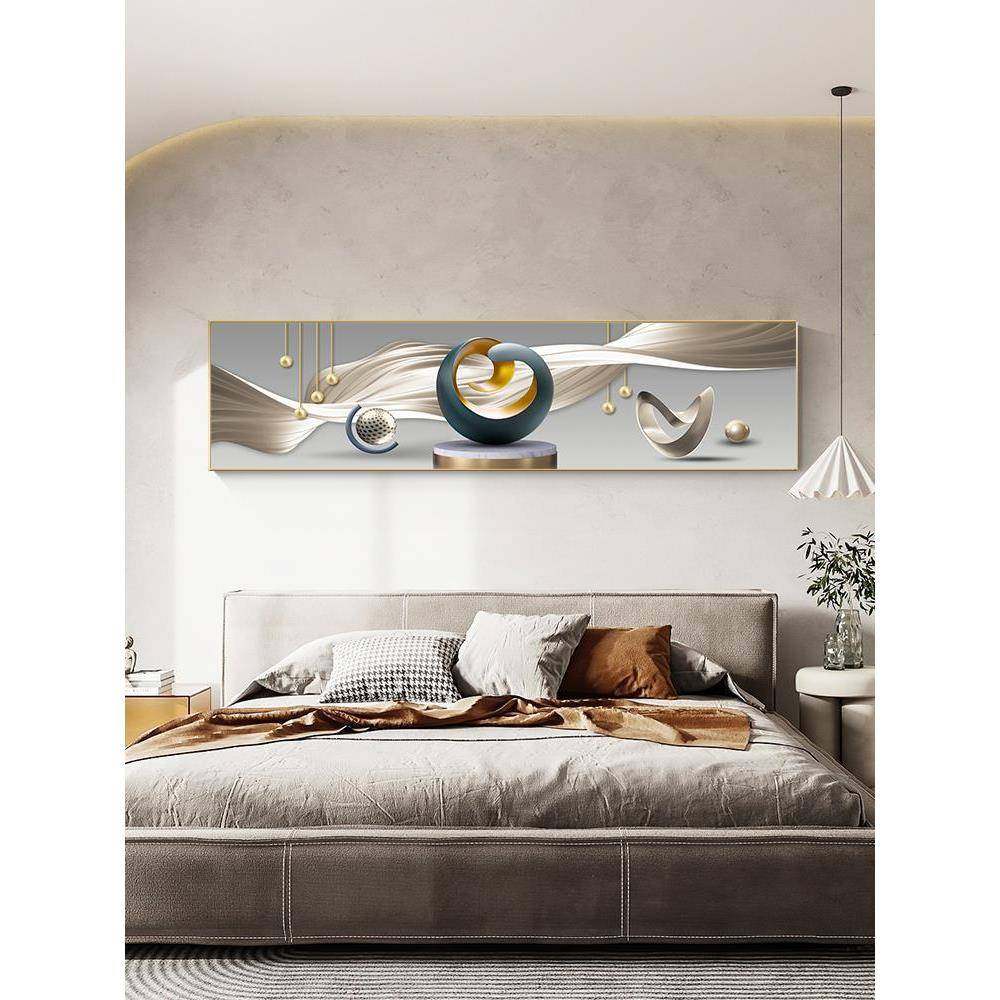 卧室床头画高级感主卧挂画2023新款女孩房轻奢壁画客厅房间装饰画