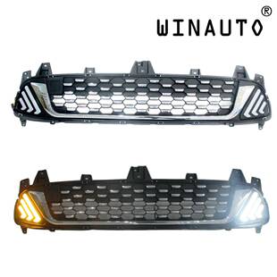 适用于起亚索兰托Sorento2018LED日行车灯双色前格栅中网改装