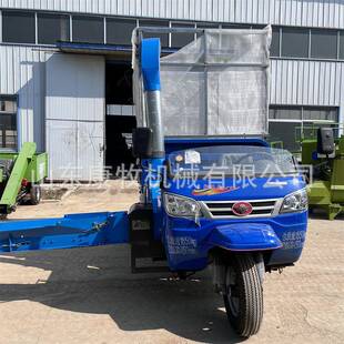 边走边铡三轮铡草机柴油机带秸秆粉碎机时产8吨铡草揉丝机