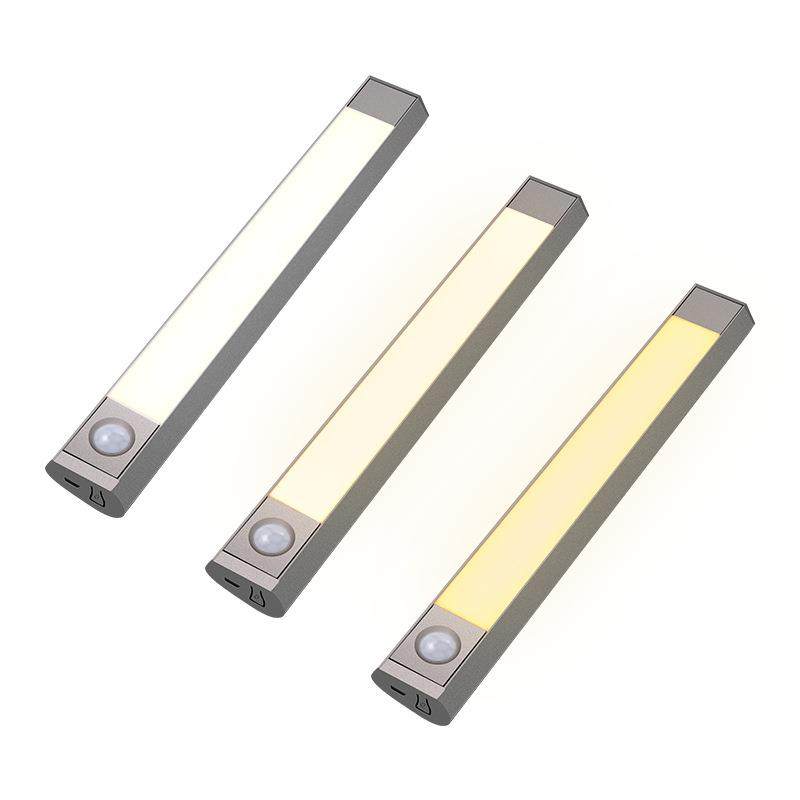 智能家居热销爆款usb充电无线橱柜灯led三色人体感应灯