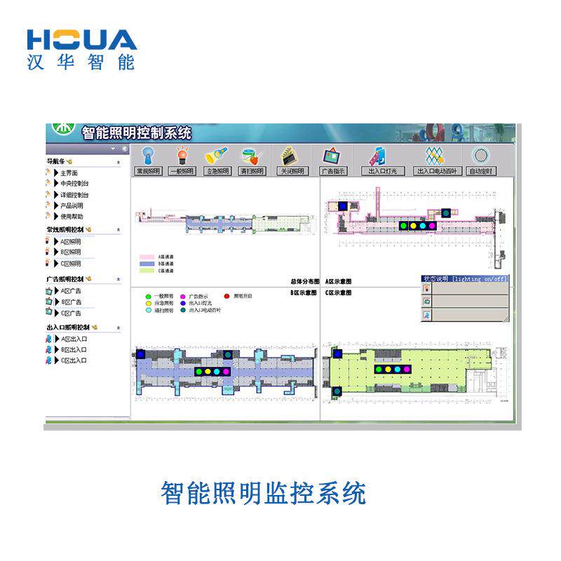 PC端智能照明监控系统智慧建筑照明中控后台系统照明控制系统