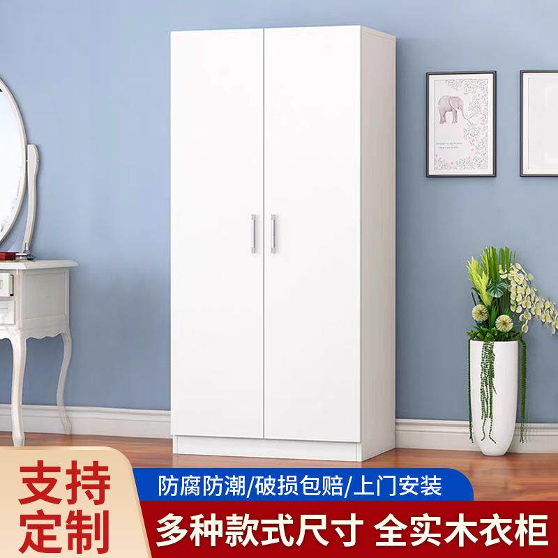 两门挂衣柜木质家用卧室出租房小户型可定阳台储物欧式简易包安装