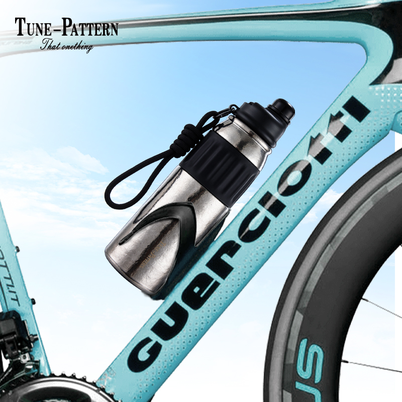 TUNEPATTERN汀派纯钛运动水壶户外便携旅行杯骑行杯双饮口吸管杯