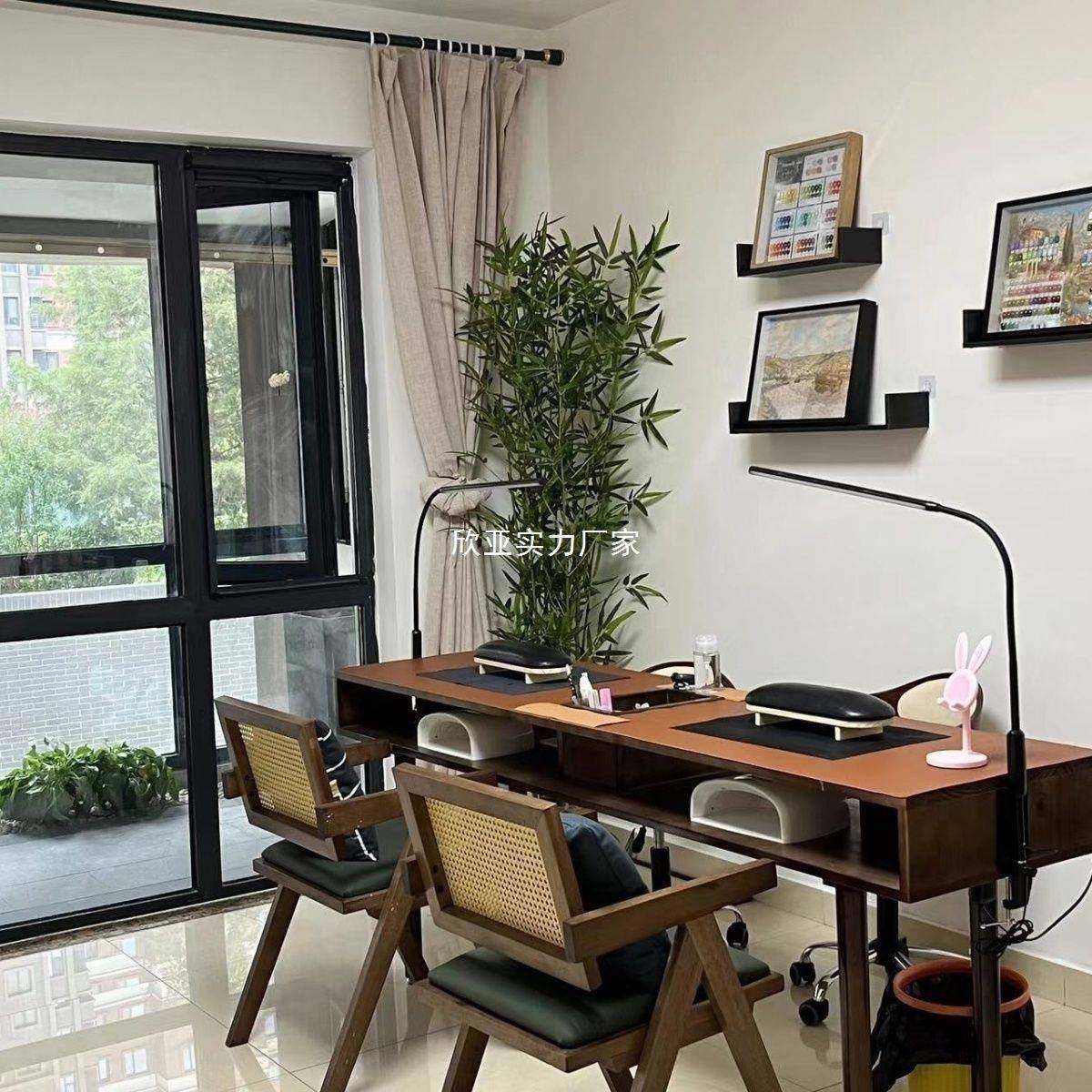 美甲实木胡桃桌子美式家用复古台单双人简约吸尘器桌椅套装经济型,纺织面料/辅料/配套,纺织机械配件,淘宝优惠券,粉丝福利购,淘宝优惠卷