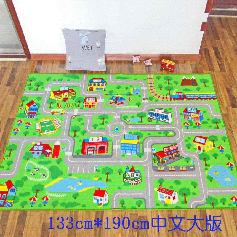 直销儿童地毯爬行城市马路车道宝宝交通游戏地垫客厅可机洗