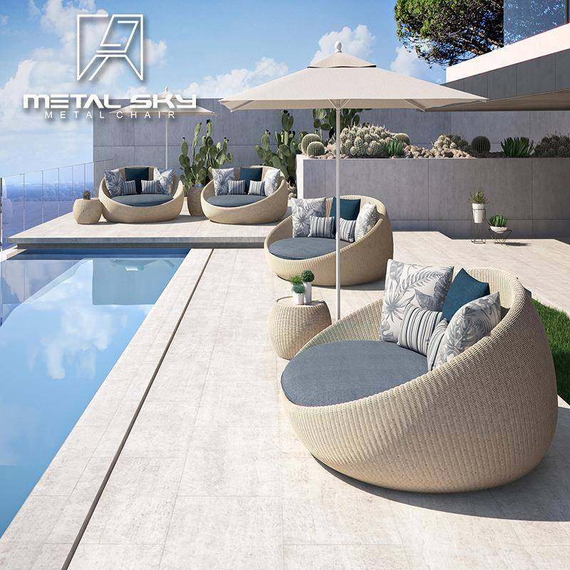 北欧户外躺床沙发组合室外庭院泳池阳台露天休闲藤编家具防水防晒,收纳整理,烫衣板及配件,淘宝优惠券,粉丝福利购,淘宝优惠卷