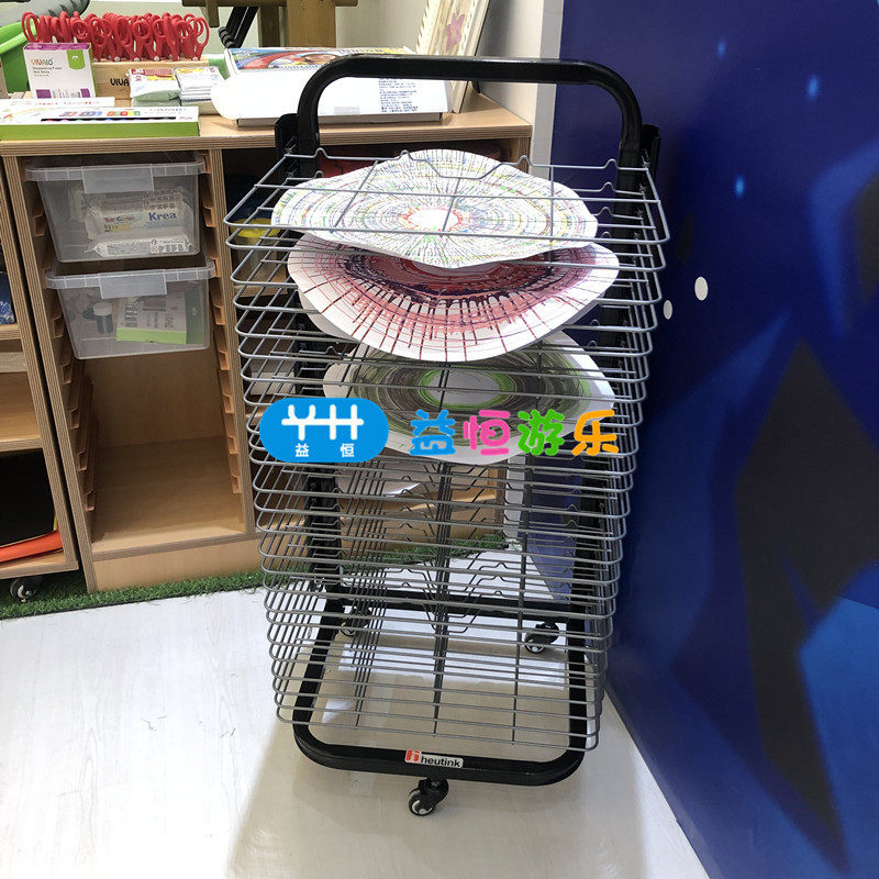 儿童美术室可折叠晾画纸架25多层整理可移动美工劳幼儿园收纳架柜
