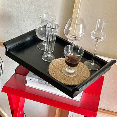 托盘长方形民宿酒店防烫收纳盘木质复古实木出纳用新中式托盘