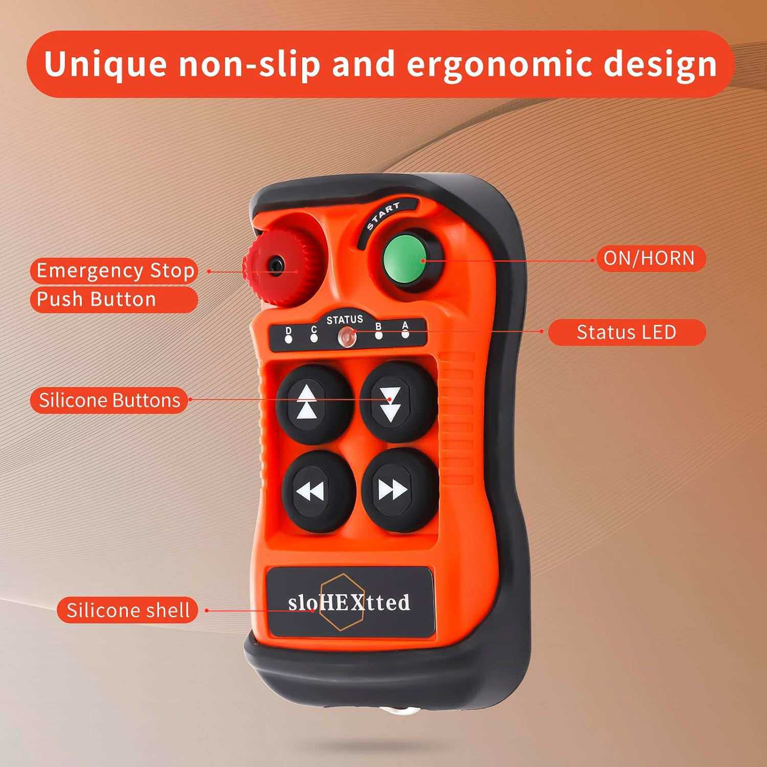4 Button Wireless Crane Remote Control Kit 12-24V Radio Tran