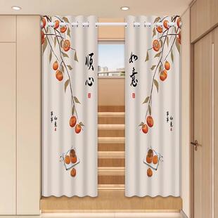 楼梯口遮挡帘客厅伸缩杆隔断帘卧室房间两边开厨房门帘过道布挂帘