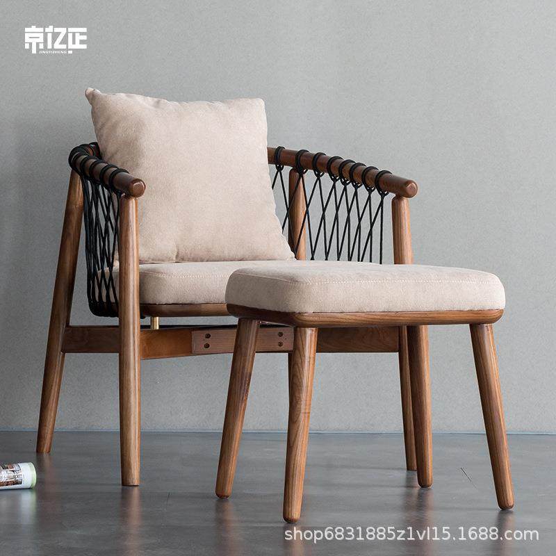 北欧实木单人沙发椅家用靠背椅懒人沙发椅白蜡木绳编阳台休闲椅子,纺织面料/辅料/配套,纺织机械配件,淘宝优惠券,粉丝福利购,淘宝优惠卷