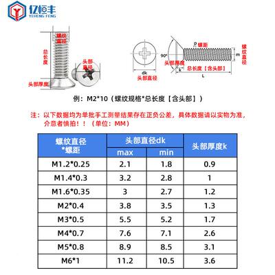 0丝4不锈钢十字平头螺电子开关螺位十字槽m5SSZ机牙丝定钉沉头螺