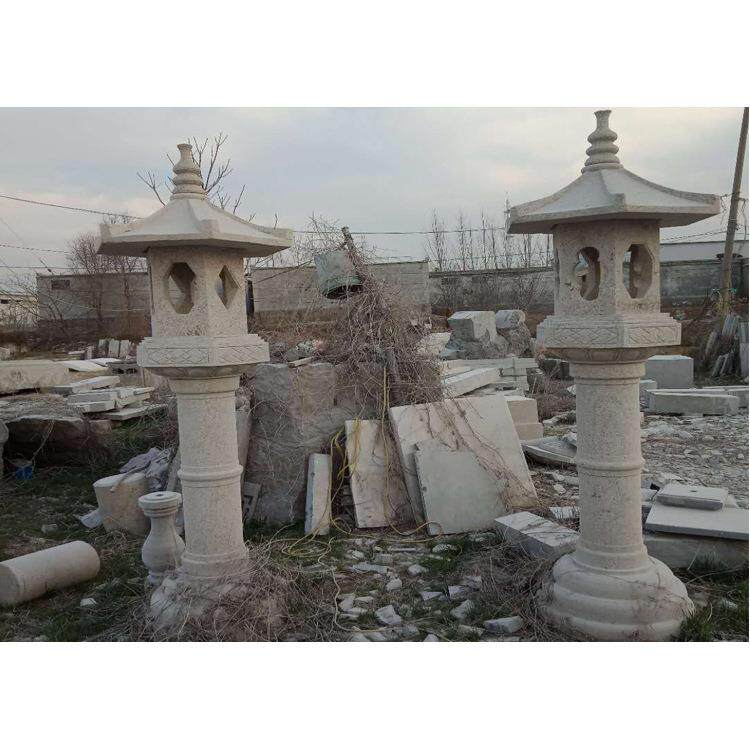 园林户外中式宫灯石雕制造厂花岗岩灯塔雕塑造价庭院仿古石灯图