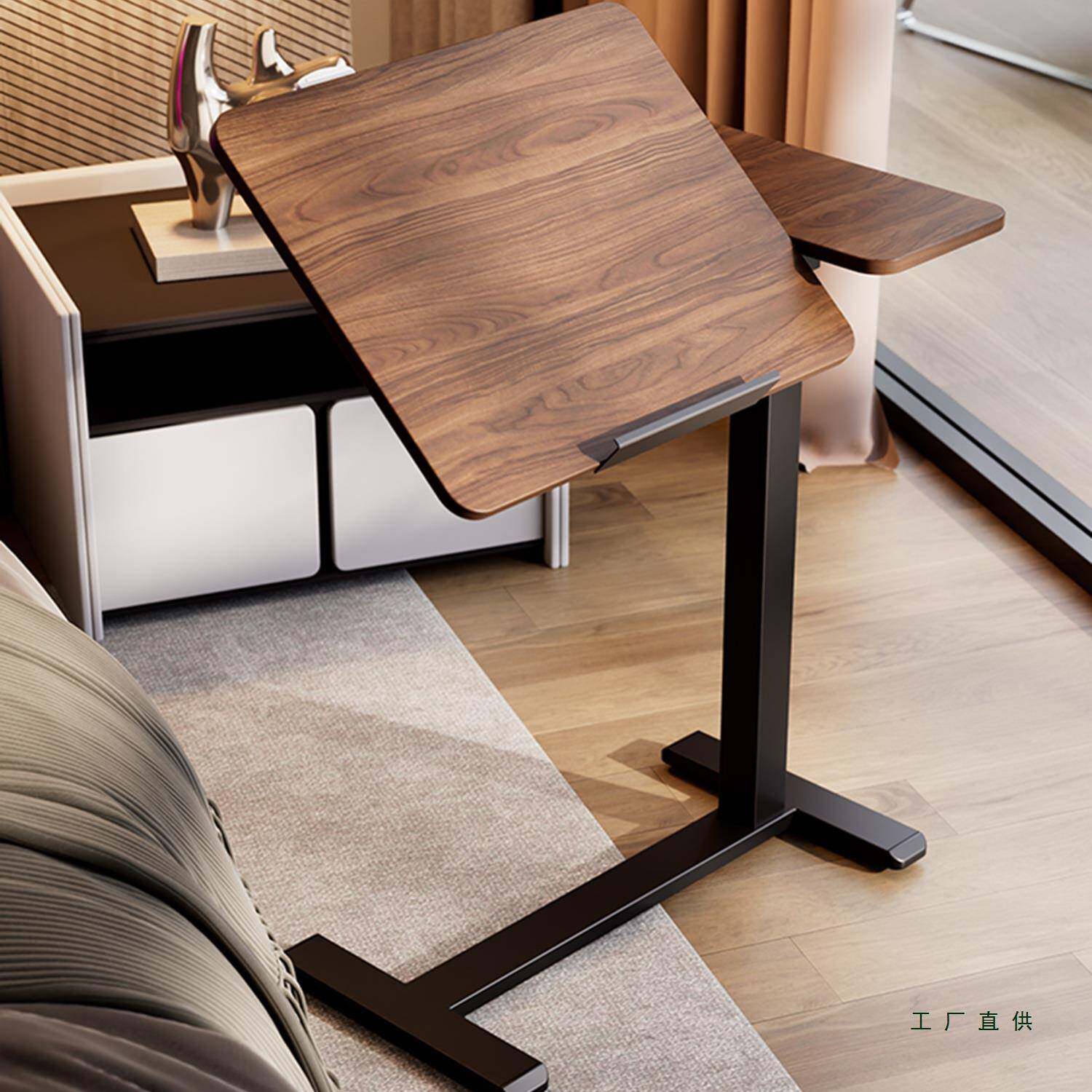升降电脑桌小型家用办公书桌可移动桌子折叠写字桌简易宿舍床边桌